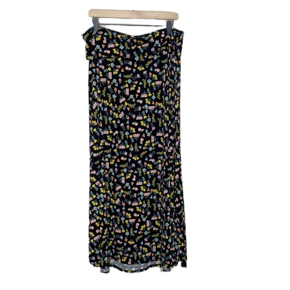 LuLaRoe Black Maxi With Pastel Flowers